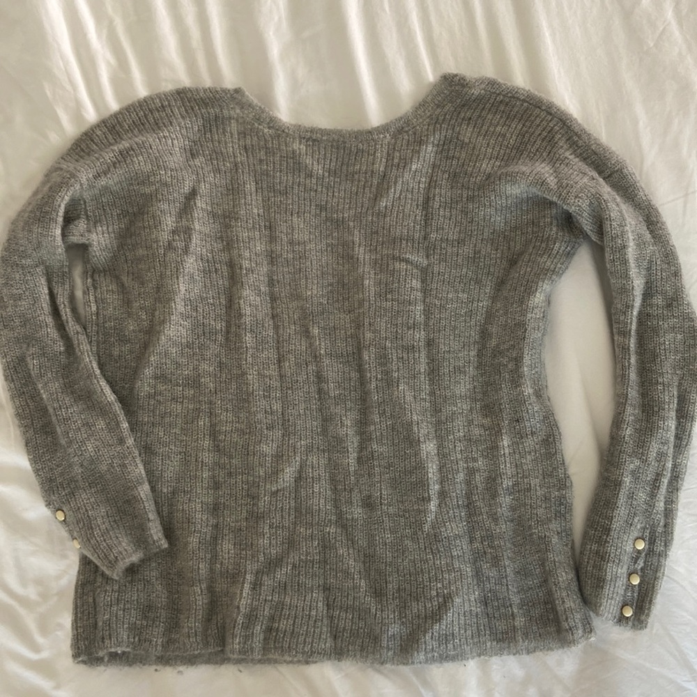 Sezane grey low back sweater